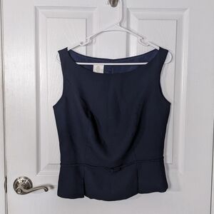 Like-New Watters & Waters Luxury Formal Wear Blue Boat Neck Shell Blouse Size‎ S
